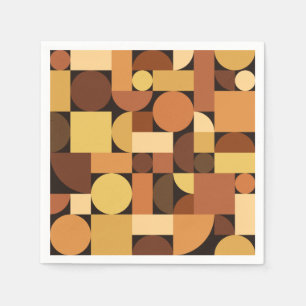 Mittelalterliche moderne geometrische Orange Serviette