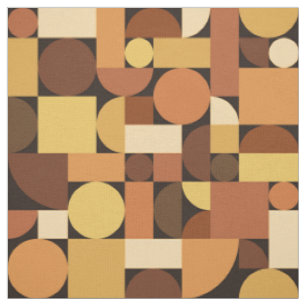 Mittelalterliche moderne geometrische Orange Stoff