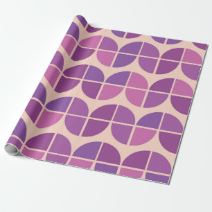 Mittelalterliche moderne geometrische rosa Lila Geschenkpapier