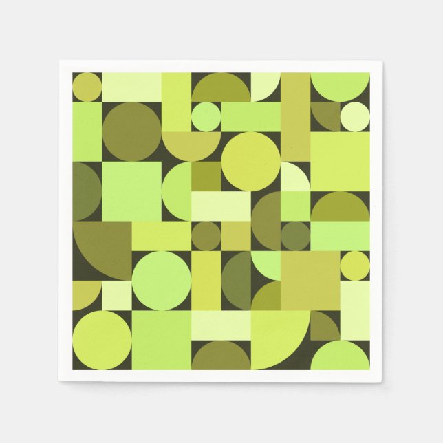 Mittelalterliche moderne geometrische Struktur Serviette (Vorderseite)