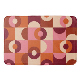 Mittelalterliche moderne Halbkreise rosa orange Badematte