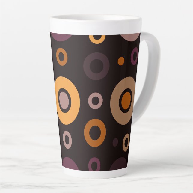 Mittelalterliche, moderne Herbstgeometrie Milchtasse (Rechte Ecke)