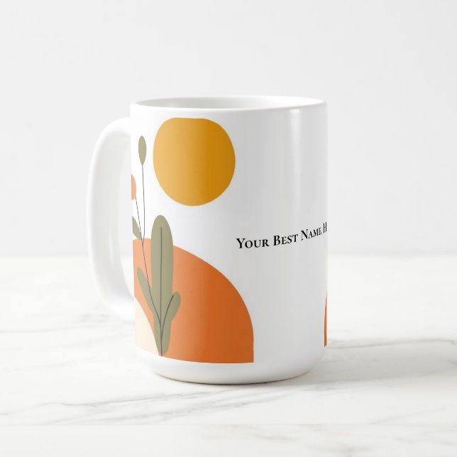 Mittelalterliche Moderne Kaffeetasse (Vorderseite Links)