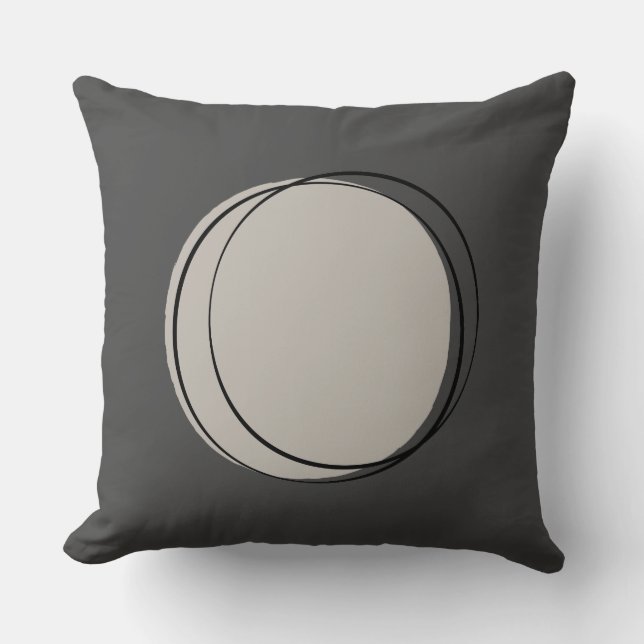 Mittelalterliche moderne Kreise Kissen, grau Kissen (Vorderseite)