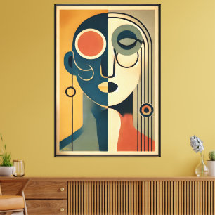 Mittelalterliche Moderne Kunst Abstrakt Nonkonform Leinwanddruck