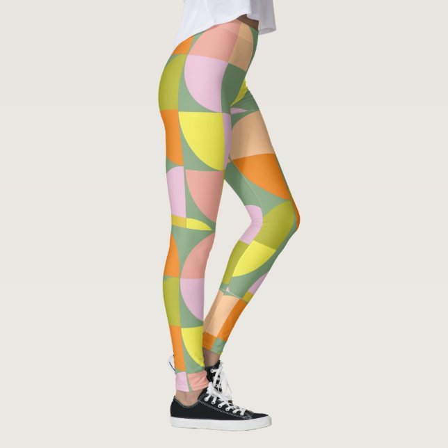 Mittelalterliche Moderne, leuchtende Farben Frisch Leggings (Rechts)