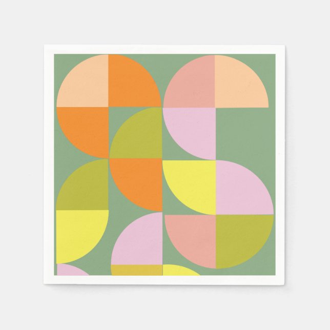Mittelalterliche Moderne, leuchtende Farben Frisch Serviette (Vorderseite)
