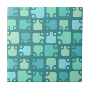 Mittelalterliche Moderne Muster Ozean Blau Fliese