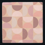 Mittelalterliche Moderne Muster Peach Fuzz Steinuntersetzer<br><div class="desc">Moderne Muster des Mittelalters - abstrakte geometrische Formen - minimalistische Muster in pfirsichfarbenem Fuzz - neutrale Erdtöne.</div>