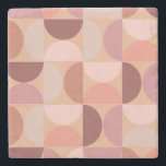 Mittelalterliche Moderne Muster Peach Fuzz Steinuntersetzer<br><div class="desc">Moderne Muster des Mittelalters - abstrakte geometrische Formen - minimalistische Muster in pfirsichfarbenem Fuzz - neutrale Erdtöne.</div>