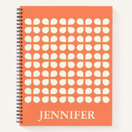 Mittelalterliche moderne Petalen in Orange Persona Notizbuch