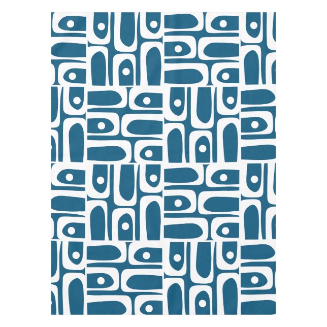 Mittelalterliche Moderne Piquet Abstraktes Muster  Tischdecke (Vorderseite)