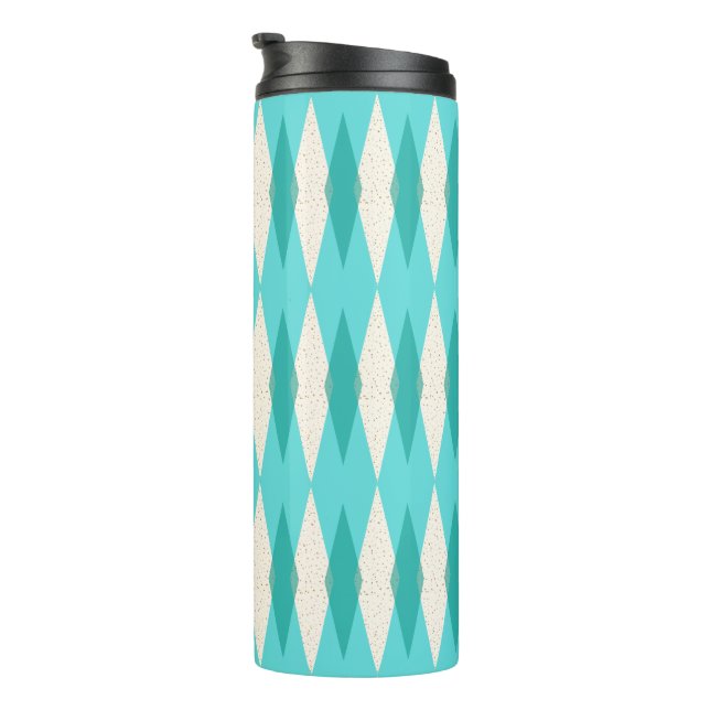 Mittelalterliche moderne Raute Thermal Tumbler Thermosbecher (Nach rechts gedreht)
