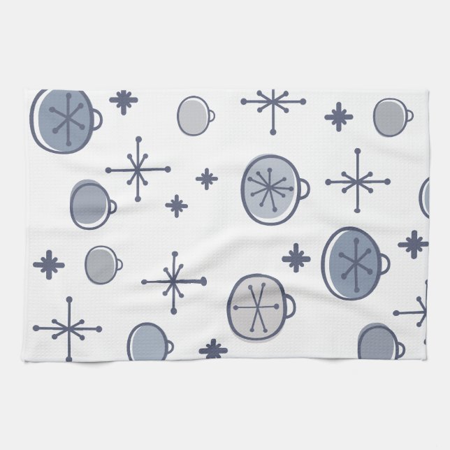 Mittelalterliche Moderne Retro Weihnachtsgeschicht Geschirrtuch (Horizontal)