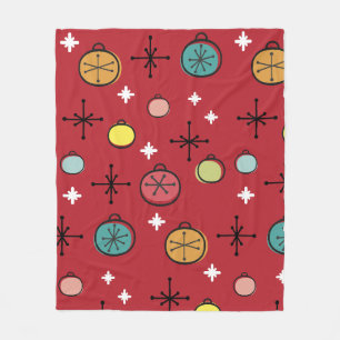 Mittelalterliche Moderne Retro Weihnachtszeit Rote Fleecedecke