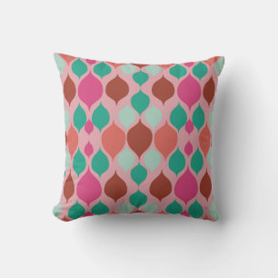 Mittelalterliche moderne rosa Geometrie Kissen