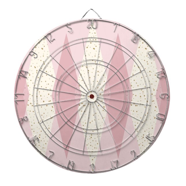 Mittelalterliche Moderne rosa Raute Dart Board Dartscheibe (vorne)