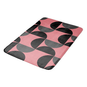Mittelalterliche Moderne rosa schwarz und grau Badematte
