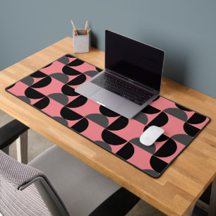 Mittelalterliche Moderne rosa schwarz und grau Schreibtischunterlage