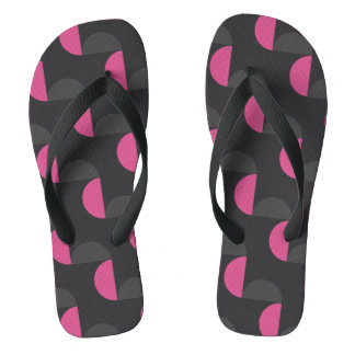 Mittelalterliche Moderne rosa und grau Flip Flops
