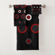 Mittelalterliche Moderne Rot, Schwarz und Grau