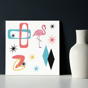 Mittelalterliche Moderne Sterne Diamonds Pink Flam Fliese