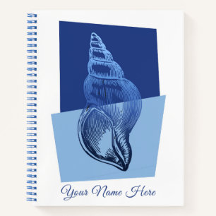 Mittelalterliche moderne Turban Muschel Ocean Blue Notizbuch