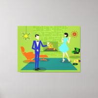 Mittelalterliche moderne, zweistöckige Canvas druc