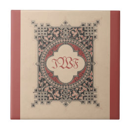 Mittelalterliche Monogramm keltische Knochen Vinta Fliese