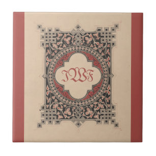 Mittelalterliche Monogramm keltische Knochen Vinta Fliese