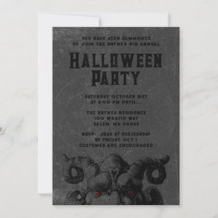 Mittelalterliche Monster-Erwachsenen-Halloween-Par Einladung