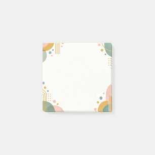 Mittelalterliche Pastell-Abstrakte Korrespondenzar Post-it Klebezettel