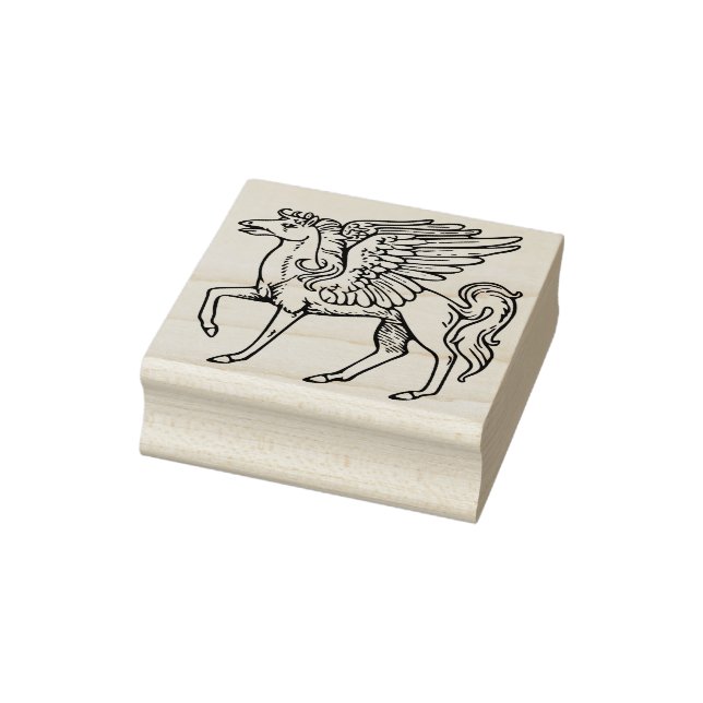 mittelalterliche pegasus art Briefmarke Gummistempel (Stempel)