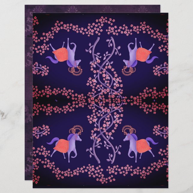 Mittelalterliche Pferde (Vorne/Hinten)