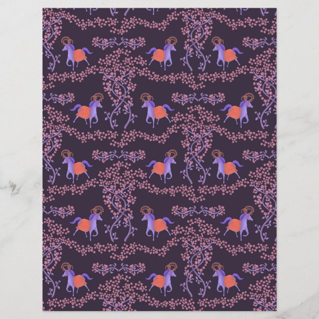 Mittelalterliche Pferde Rose (Vorderseite)