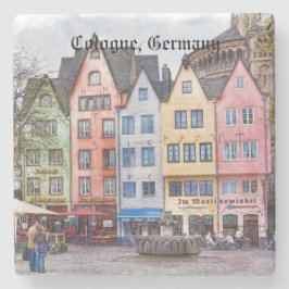 Mittelalterliche Plaza Köln Deutschland Untersetze Steinuntersetzer