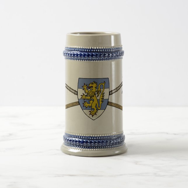 Mittelalterliche Poleaxe und Schild Bierglas (Mittel)