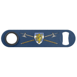 Mittelalterliche Poleaxe und Schild Speed Flaschenöffner
