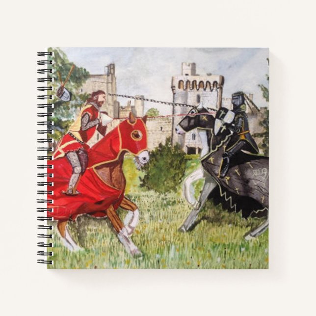 Mittelalterliche Reise vor dem Schloss Notizbuch (Vorderseite)