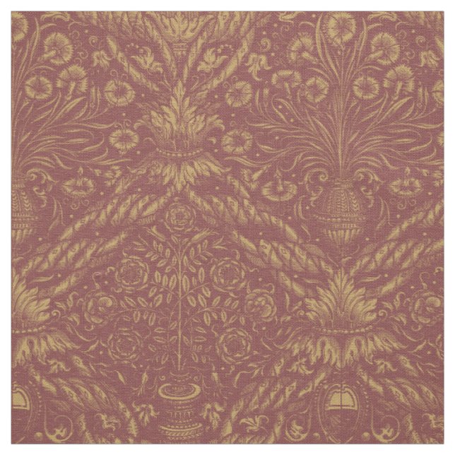 Mittelalterliche Renaissance Blume Vase Muster Stoff (Muster)