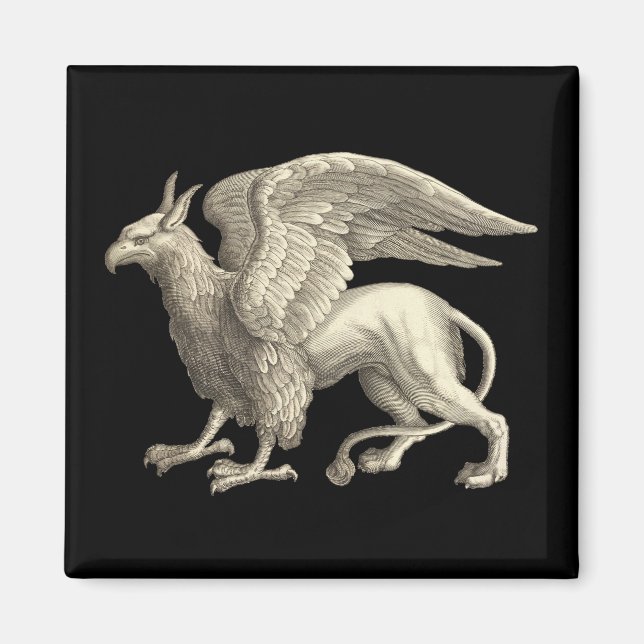 Mittelalterliche Renaissance Griffin Magnet (Vorne)