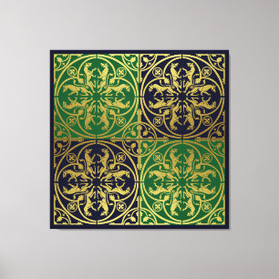 Mittelalterliche Renaissance Herald Lion Leopard M Leinwanddruck