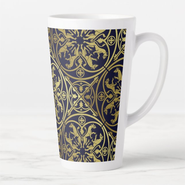 Mittelalterliche Renaissance Herald Lion Leopard M Milchtasse (Rechts)