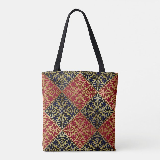 Mittelalterliche Renaissance Herald Lion Leopard M Tasche (Rückseite)