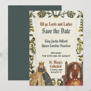 Mittelalterliche Renaissance Königliche Hochzeit T Einladung