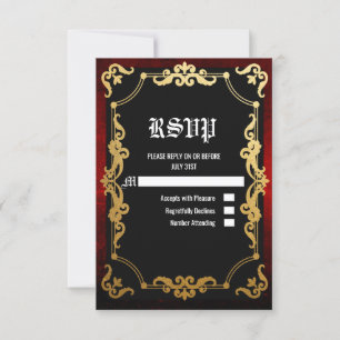Mittelalterliche Renaissance Mittelalter RSVP-Kart RSVP Karte