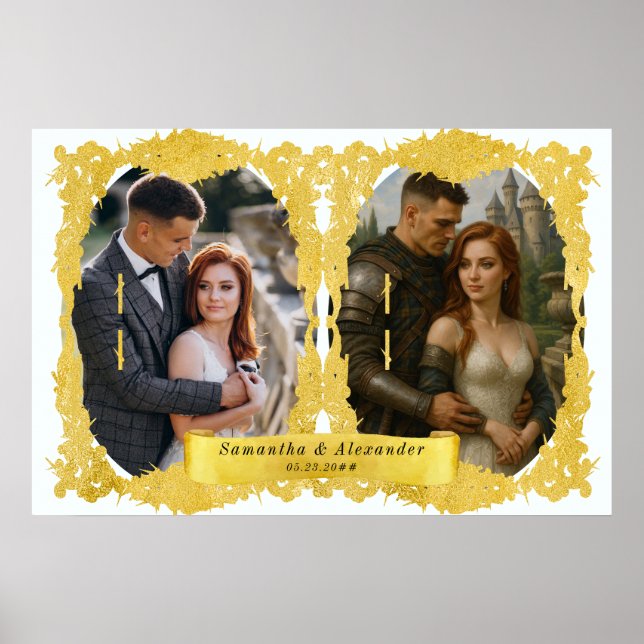 Mittelalterliche Renaissance Ritter Renfaire Custo Poster (Vorne)