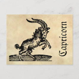 Mittelalterliche Renaissance Zodiac Symbol Caprico Postkarte