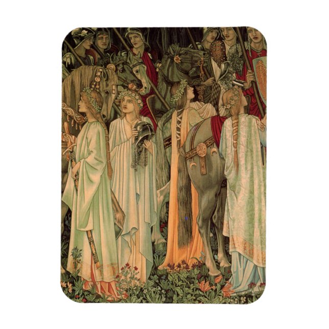 Mittelalterliche Ritter des Runden Tisches Magnet (Vertikal)