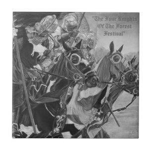 mittelalterliche Ritter, die auf Fliese